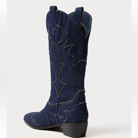 WeWoreWhat Shoes - NWT WeWoreWhat denim cowboy boots size 9